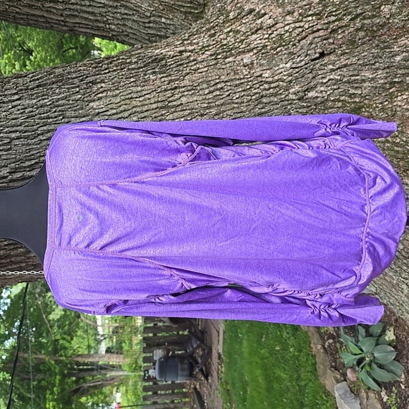 Tangerine Purple Ruched Active Top XXL - Picture 3 of 4
